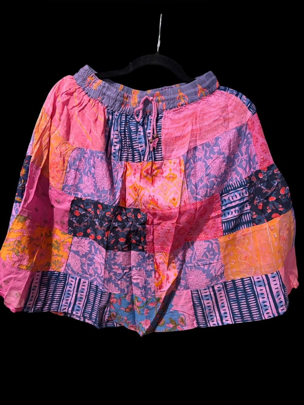Boho Patchwork #8 Mini Skirt - Multicolor